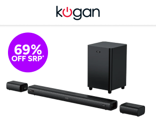 Kogan 7.1.4 Channel Dolby Atmos Soundbar with Detachable Surround Speakers Product Image