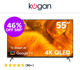 Kogan 55" QLED 4K Smart AI Google TV Product Image