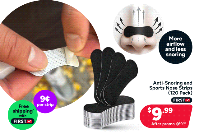 Anti-Snoring and Sports Nose Strips (120 Pack)