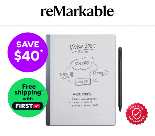 reMarkable 2 10.3inch Paper Tablet with Marker Plus (Grey) Product Image