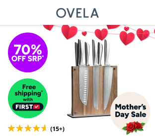 Ovela 7 Piece Japanese Steel Knife Block Set Product Image