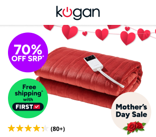 Kogan Washable Electric Heated Throw Blanket (200 x 180cm) Product Image