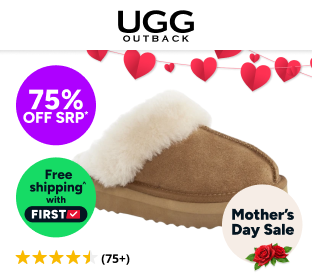 UGG Outback Premium Australian Sheepskin Platform Scuff Slides Product Image