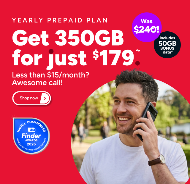 Kogan Mobile - 350GB for $179 ~