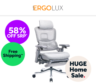 Ergolux Elite Ergonomic Foam Office Chair with Footrest Product Image