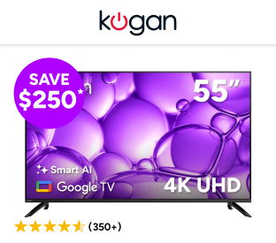 Kogan 55" LED 4K Smart AI Google TV Product Image