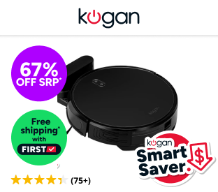 Kogan SmarterHome™ LX14 Laser Robot Vacuum Cleaner and Mop (Black) Product Image