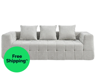 Brosa Cloud 3 Seater Compressed Sofa (Grey) Product Image