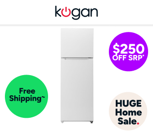 Kogan 338L Top Mount Fridge (White) Product Image