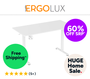 Ergolux Electric Dual Motor Standing Desk 140 x 70cm (White) Product Image