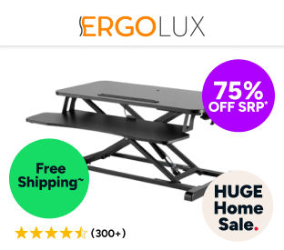 Ergolux Pro Height Adjustable Sit Stand Desk Riser 80cm (Black) Product Image