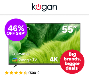 Kogan 55" QLED 4K 144Hz Smart AI Google TV Product Image