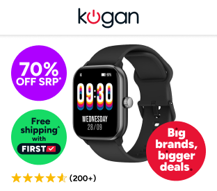 Kogan Active 4 Smart Watch (Black) Product Image
