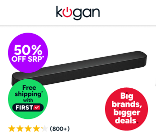 Kogan 2.1 Channel 110W Dolby Soundbar with Built-in Subwoofer Product Image