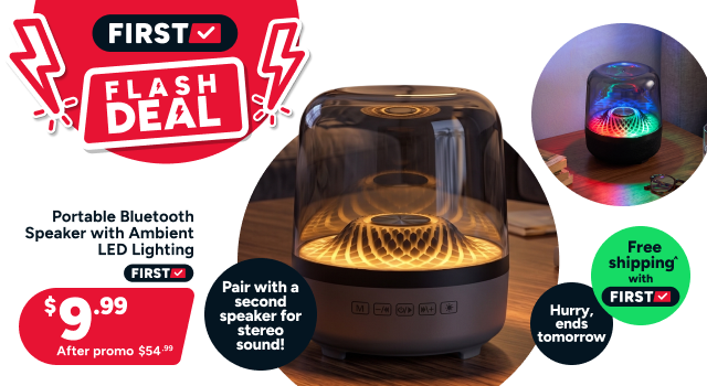 Portable Bluetooth Speaker with Ambient LED Lighting