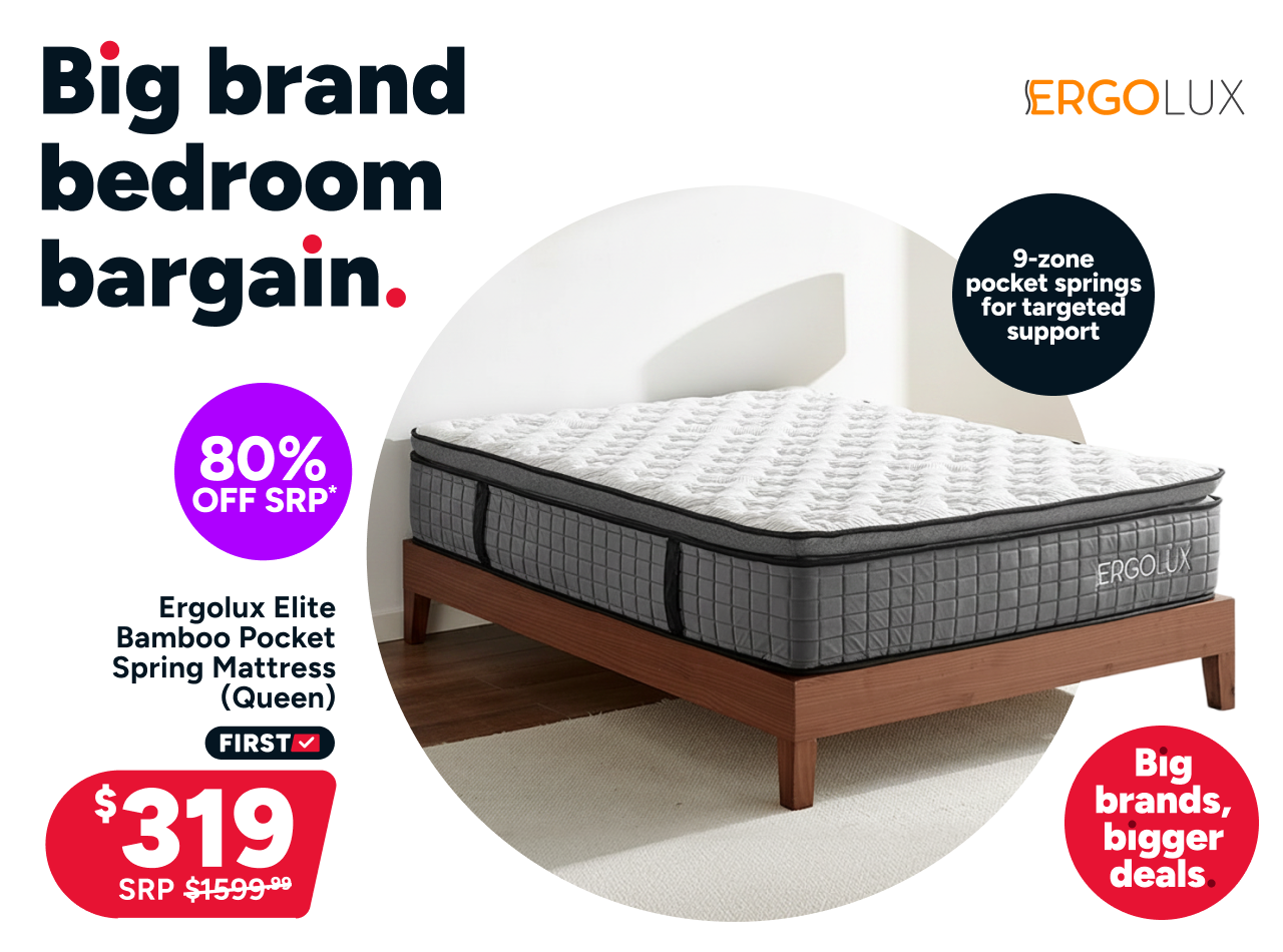 Ergolux Elite Bamboo Pocket Spring Mattress (Queen)
