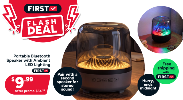 Portable Bluetooth Speaker with Ambient LED Lighting