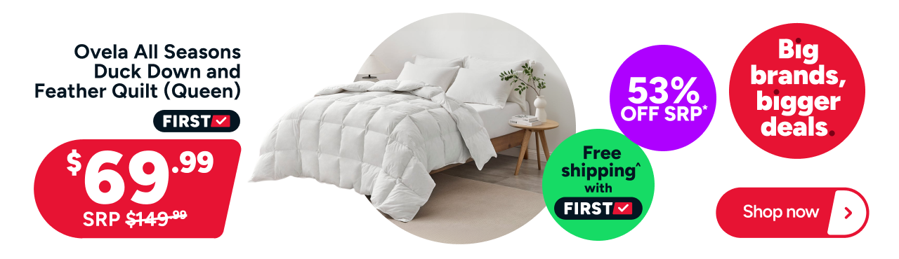 Ovela All Seasons Duck Down and Feather Quilt (Queen)