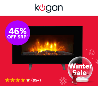Kogan SmarterHome™ 2000W Electric Fireplace Heater with Log Effect Product Image