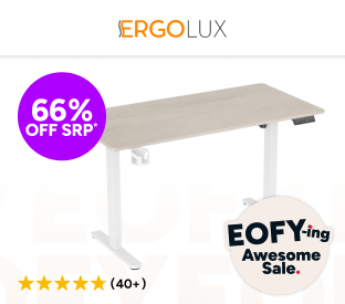 Ergolux Electric Standing Desk 140 x 70cm (Oak/White) Product Image