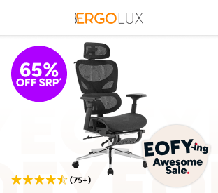 Ergolux Plus Ergonomic Mesh Office Chair with Footrest Product Image