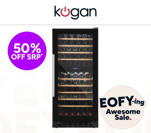 Kogan 119 Bottle Dual Zone Wine Fridge Product Image