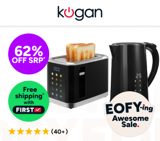 Kogan Smart Touch 1.7L Kettle & 2 Slice Toaster Set Product Image