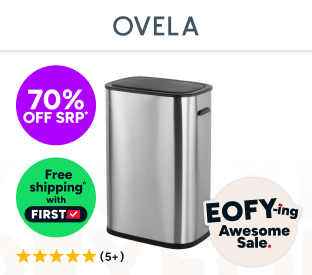 Ovela 55L Sensor Rubbish Bin (Stainless Steel) Product Image
