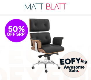 Matt Blatt Eames Replica Executive Leather Office Chair Product Image