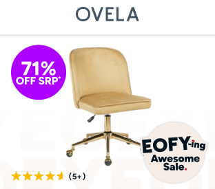 Ovela Monty Velvet Office Chair Product Image