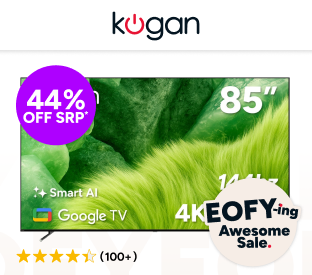Kogan 85" QLED 4K 144Hz Smart AI Google TV Product Image