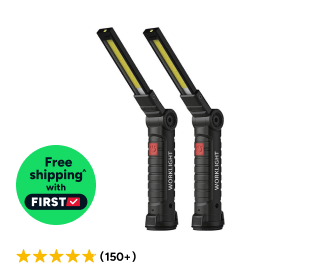 360° Foldable Rechargeable Magnetic LED Work Light (2 Pack) Product Image
