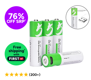 Rechargeable AA Batteries (4 Pack) Product Image