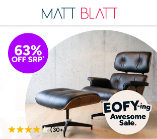 Matt Blatt Eames Premium Replica Leather Lounge Chair and Ottoman Product Image