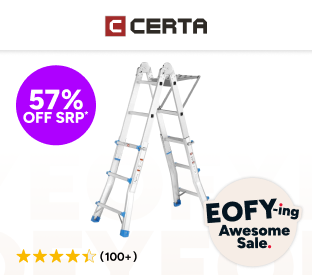 Certa 2.8m Multipurpose Telescopic Foldable Ladder with Platform Product Image