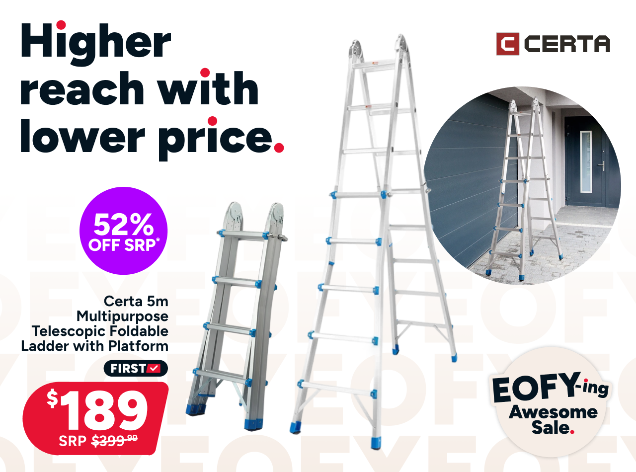 Certa 5m Multipurpose Telescopic Foldable Ladder with Platform