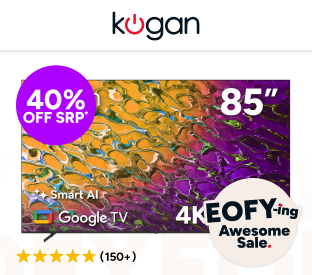 Kogan 85" QLED 4K Smart AI Google TV Product Image