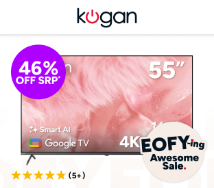 Kogan 55" QLED 4K 144Hz Smart AI Google TV Product Image
