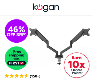 Kogan Full Motion Gas Spring Dual Monitor Arm for 17" - 32" Monitors Product Image