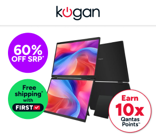 Kogan XPRESSO 16" FHD+ Stackable Dual Screen USB-C Portable Monitor (1920 x 1080) Product Image