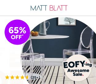 Set of 2 Matt Blatt Philippe Starck Victoria Ghost Chairs (Clear) Replica Product Image