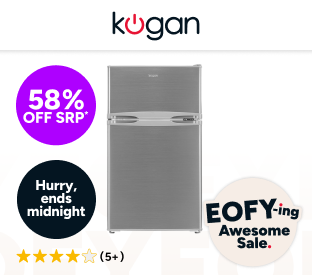 Kogan 85L Top Mount Fridge (Stainless Steel) Product Image