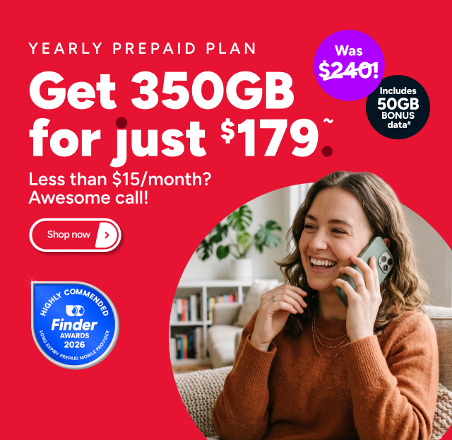 Kogan Mobile - 350GB for $179 ~