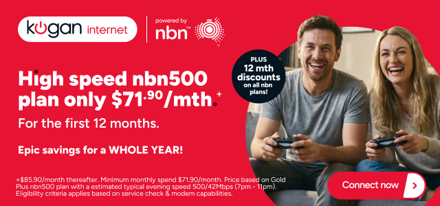 Kogan Internet - High speed nbn500 for only $71.90/mth +