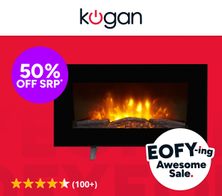 Kogan SmarterHome™ 2000W Electric Fireplace Heater with Log Effect Product Image