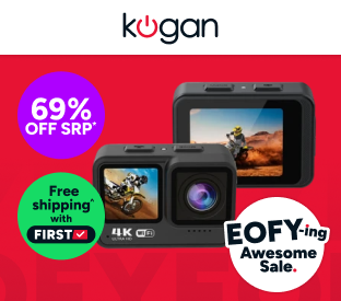 Kogan 4K Dual Touchscreen 21m Waterproof Action Camera Product Image