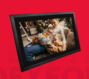 Kogan 21.5" Frameo App Wi-Fi Digital Photo Frame (16GB, Blackened Oak) Product Image