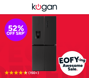 Kogan 464L French Door Fridge with Water Dispenser (Black Stainless Steel) Product Image