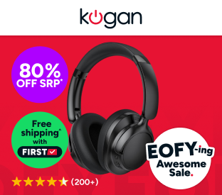 Kogan NC45 Active Noise Cancelling Over-Ear Headphones (Black) Product Image