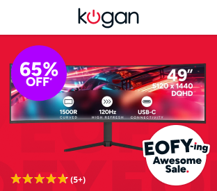 Kogan Infinity 49" Curved Ultrawide DQHD 5K 120Hz FreeSync USB-C Gaming Monitor Product Image
